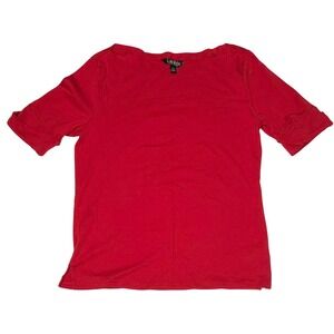 Lauren Ralph Lauren Red Blouse Size L
